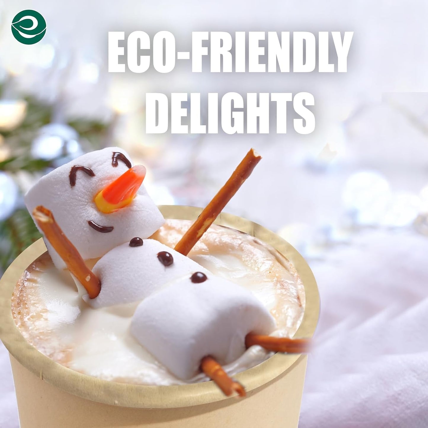 ECO SOUL 100% Compostable Plant-Based 12oz Hot Cups | (50 Count, 12 oz Hot Cups) | Disposable Bagasse Paper Cups | Eco-friendly Cups | Sturdy, Microwave & Oven Safe