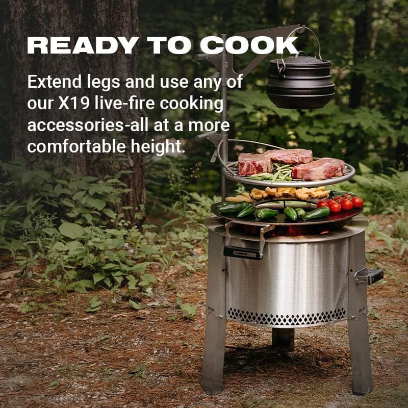 Breeo Smokeless Fire Pit (Y Series - Stainless Steel) | 21 inch Portable Smokeless Firepit for Outside | 31 Pounds | Ideal for Families Compatible with Wide Range of Breeo Accessories