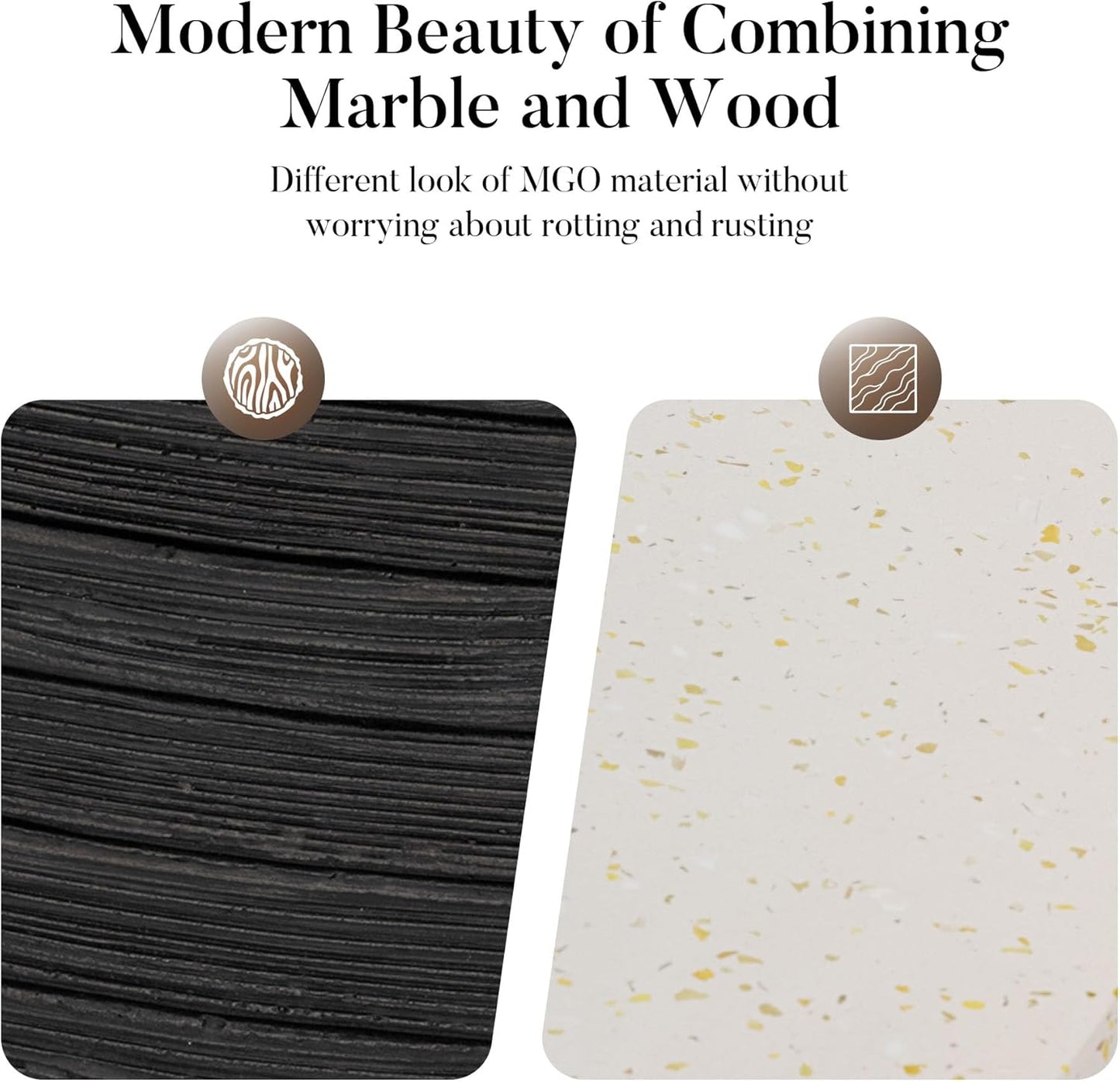 COSIEST 56" Outdoor Propane Fire Pit Table Rectangle Gas Fire Pit Table with Concrete & Wood Grain Design, 50000BTU CSA Certified Electronic Ignition Fire Tables for Patio, Backyard, Garden Heating