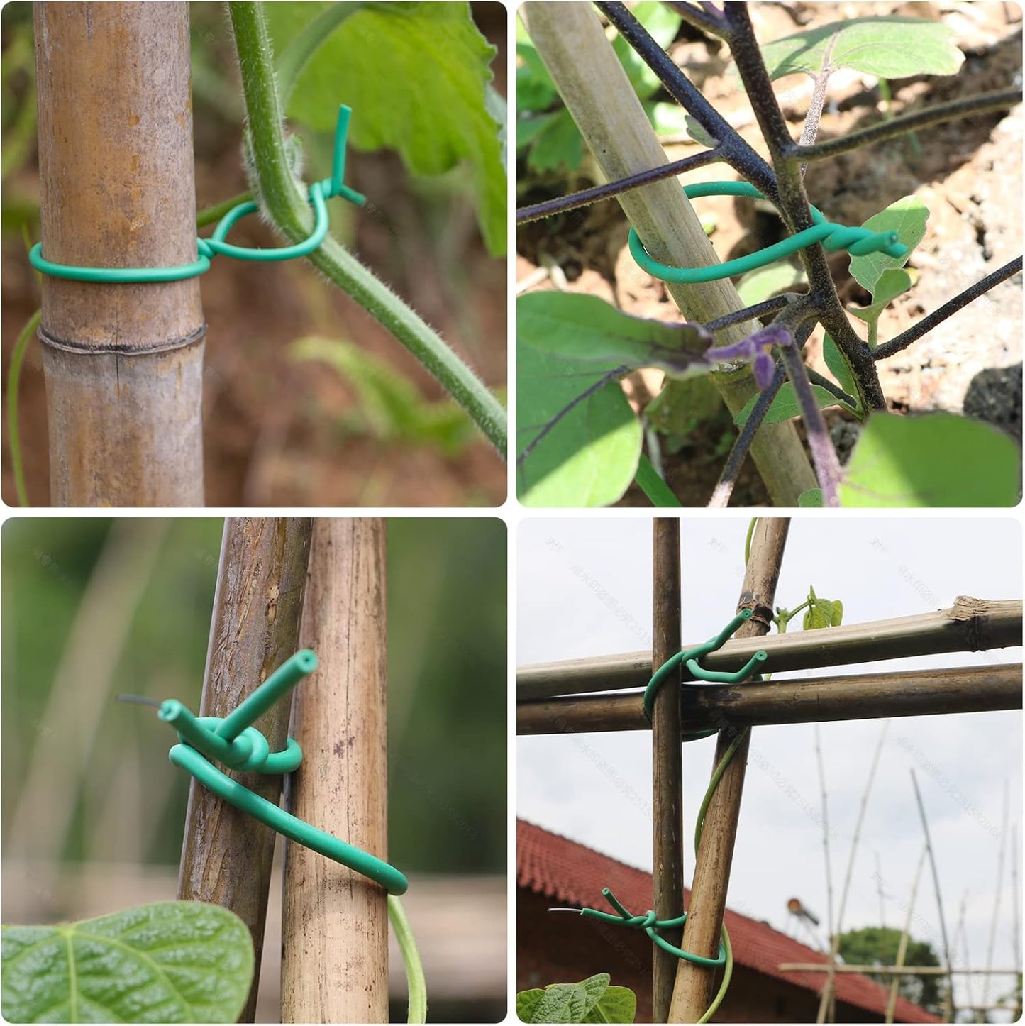 Garden Flexible Wire Tie, Soft Twist Plant Ties Support Plant Vines for Supporting and Fixing Garden Planting Branches Vines & Stems ，Organize Data Wire and Office Organization 65.6’ ( 3.5MM) (green)