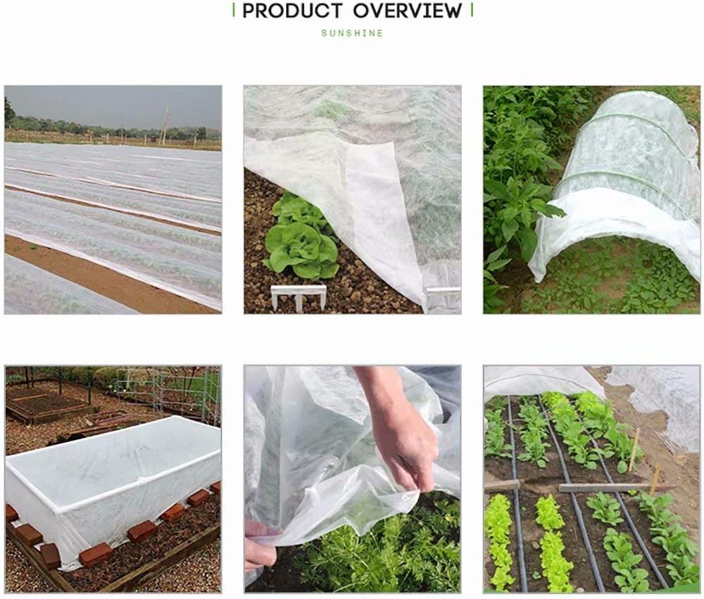 Agfabric Plant Covers Freeze Protection Floating Row Covers 7'x15' 0.9oz Plant Covers Freeze Sun Protection,Frost Cloth for Vegetables,White