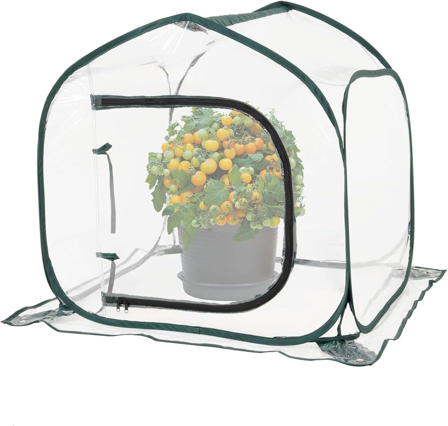 Mini Transparent Pop Up Greenhouse for Indoor and Outdoor Backyard Gardens - Portable Large Space and Durable