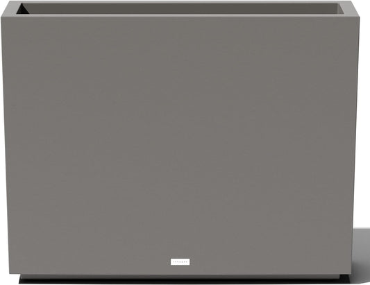 Veradek Block Series Span Plastic Planter - Tall Rectangular Planter for Indoor or Outdoor Patio/Porch, Gray, 30" in Height, 10" in Width, 38" in Length