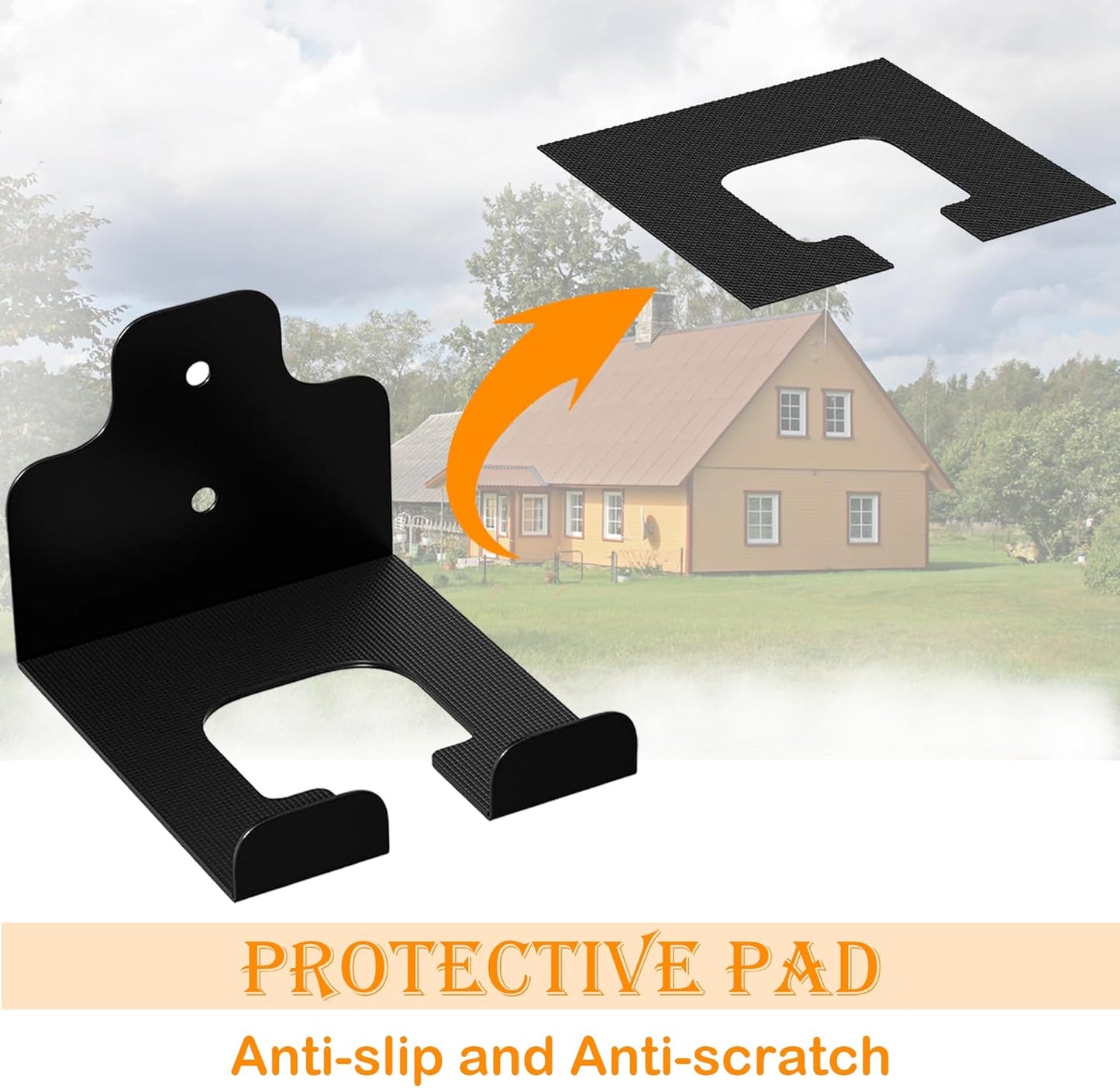 Garage Organizer Trimmer Rack, Wall Mounted Tool Hanger for Grass Trimmer, Hedge Trimmer, Weed Whackers & Garden Tools – Heavy Duty, Space-Saving, Anti-Rust Storage Rack for Garage & Home,1 PCS