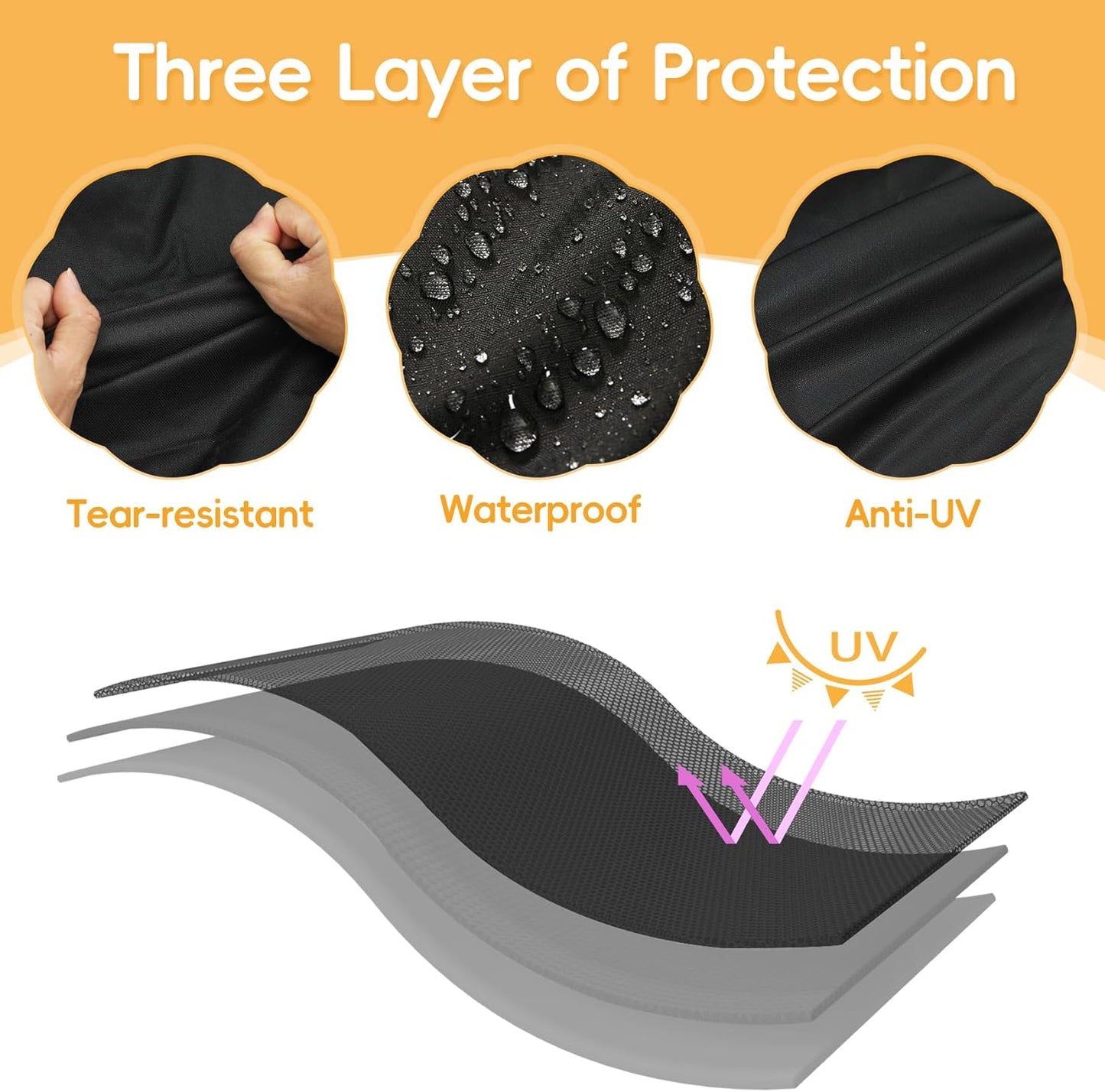 Grill Cover for 6755 Char-Griller Akorn Kamado Charcoal Grill Smoker and Premium Kettle, for Cuisinart CGG-999, 600D Heavy Duty Waterproof UV Resistant Cover, Outdoor Barbeque Grill Accessories