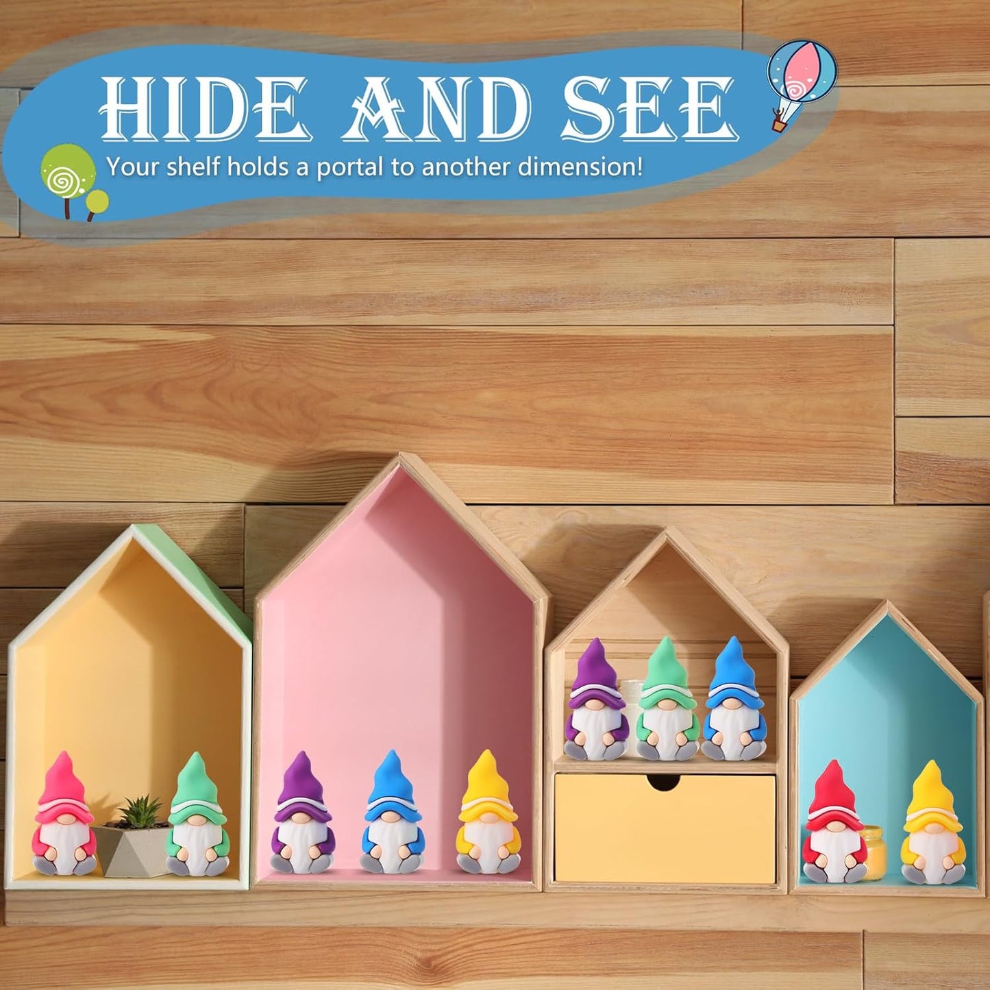 30 Pcs Mini Gnomes Figurines Tiny Fairy Resin Gnomes Statue Garden Bulk for Goody Bag Stuffers Filler Party Favors Gifts Decor Dwarf Statues Garden Dollhouse Micro Landscape Accessories