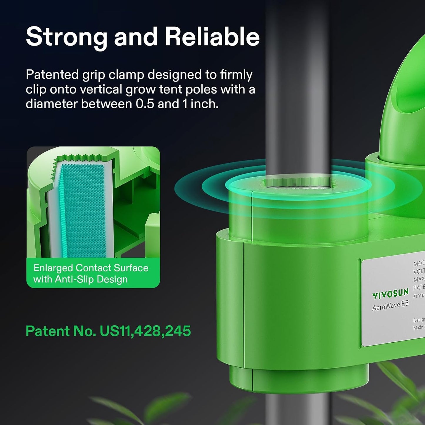 VIVOSUN 2-Pack AeroWave E6 Grow Tent Fan 6”, EC Motor, Smart Wifi Control, US Patented Auto Oscillating Clip fan, Weatherproof IP-54, Strong Airflow but Quiet for Hydroponic Ventilation Circulation