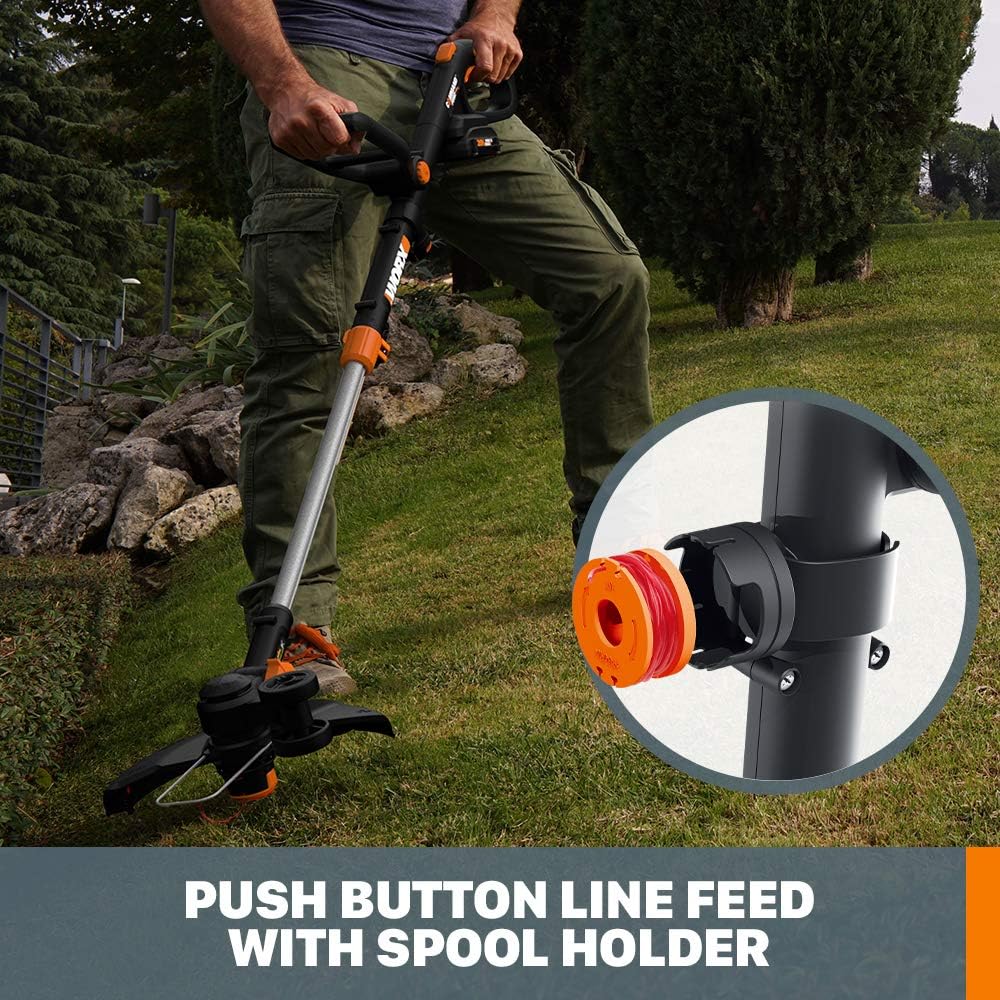 Worx String Trimmer/Edger/Lawn Mower 3-in-1 Grass Trimmer GT Revolution 20V 12" (2 Batteries & Charger Included) WG170