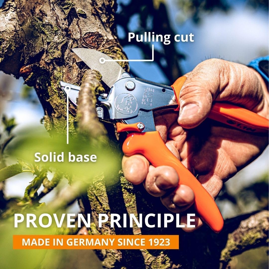 Original LÖWE Professional Anvil Pruner Garden Tools 1.104 | Robust & Sharp Hedge Trimmer | Use As Pruners, Garden Shears, Heavy Duty Handheld, Pruning Shears for Gardening | Made in Germany