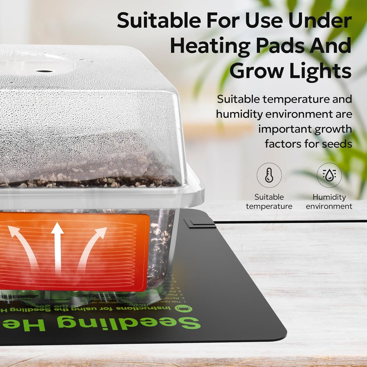 MIXC 10 Packs Seed Starter Tray Seed Starter Kit with Humidity Dome (120 Cells Total Tray) Seed Starting Trays Plant Starter Kit and Base Mini Greenhouse Germination Kit for Seeds Growing Starting