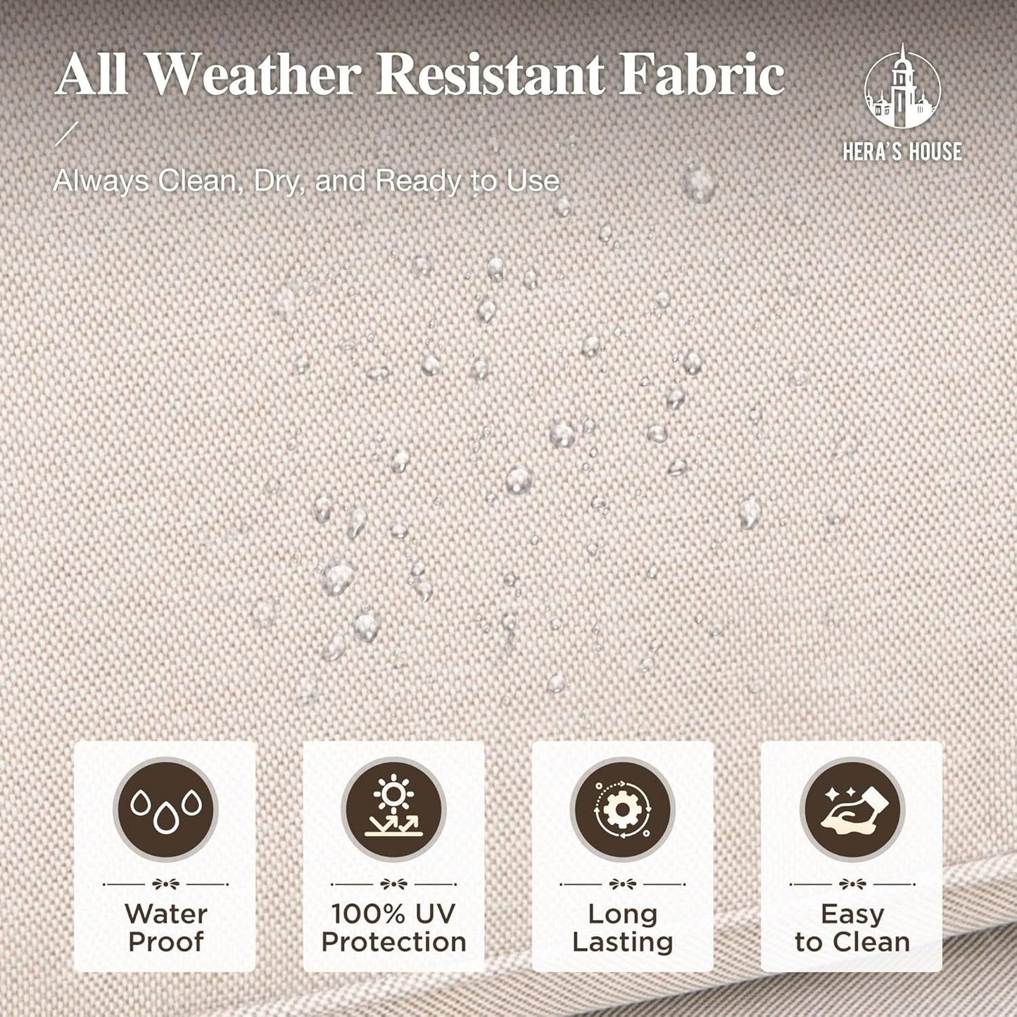 HERA'S HOUSE Patio Furniture Set, All Weather 7 Seats Outdoor Sectional Wicker Sofa with 44" Coffee Table, 5.5" Thick Waterproof Cushion 8 Piece Modular Conversation Sofa Set for Garden Deck Backyard