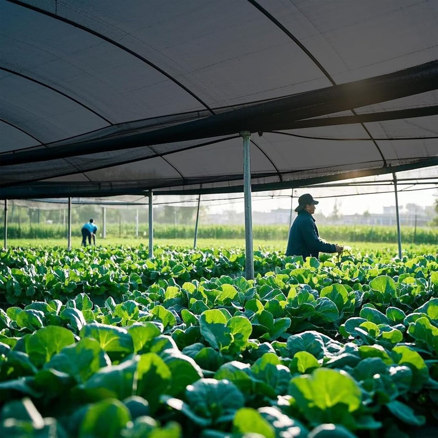 winemana Black Shade Cloth 70%, 6.6x20 FT Mesh Tarp - Garden Shade for Greenhouse, Patio, Vegetables, Plants Cover and Chicken Coops, Sun Shade Net for Outdoor Protection with Reinforced Grommets