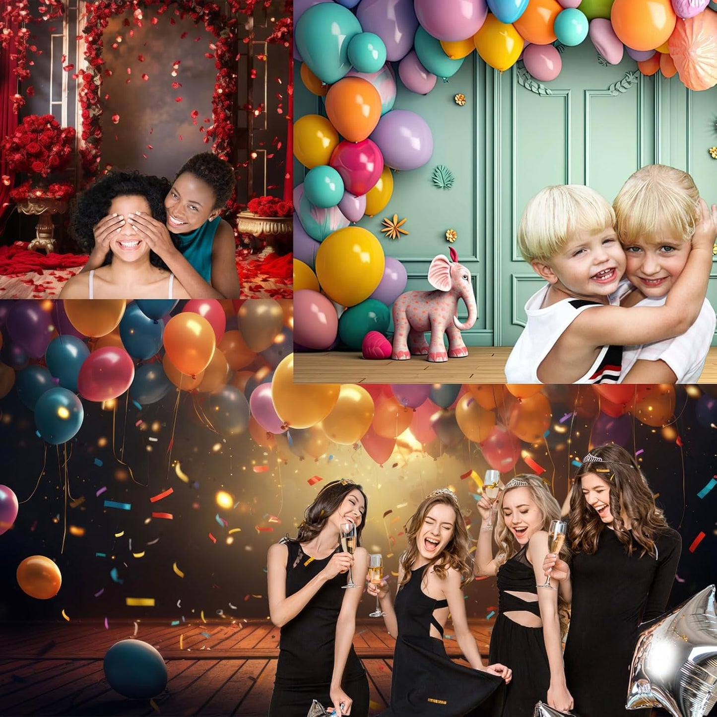 Foggy Stone Terrarium Background Green Seaweed Scenery Orange Floral Aquarium Background Durable Reptile Habitat Flower Background Mysterious Tank Backdrop Vinyl 72x16in