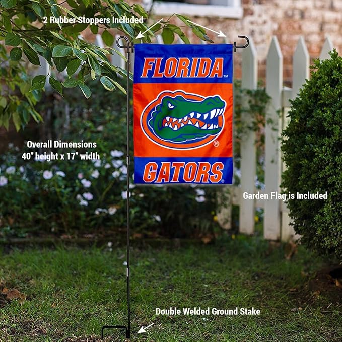 College Flags & Banners Co. Florida Gators Garden Flag with Stand Holder