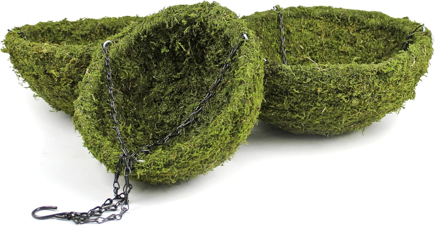 SuperMoss (29201) MossWeave Hanging Basket - Round, Fresh Green, Medium (14.5 Diameter)"