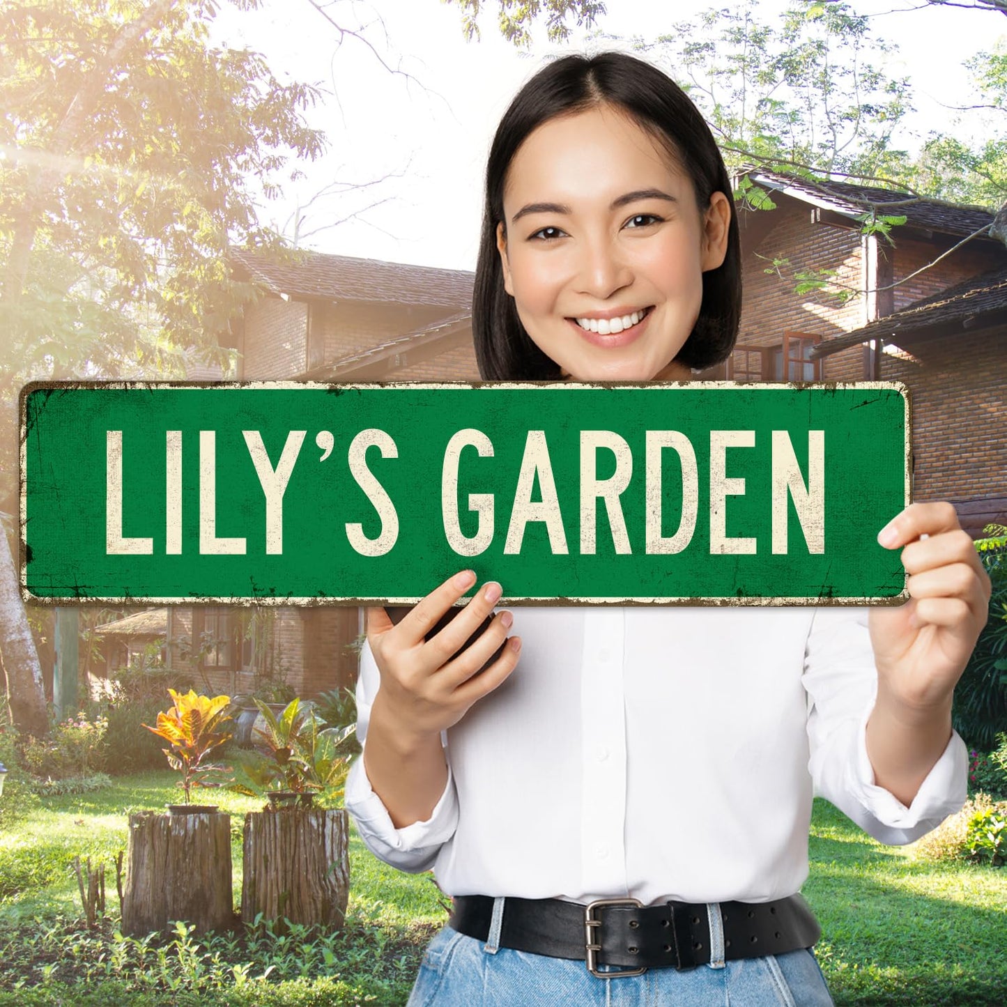 Custom Rustic Sign, Personalized Decor Street Signs Gift, 24x6 Inches, ACM, Fade Resistant, Made in USA