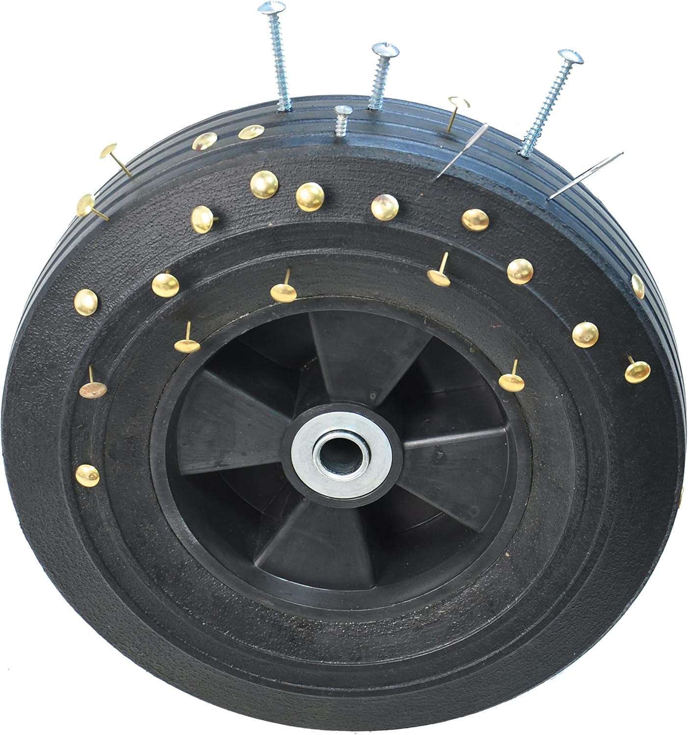 Solid Wheels 10" Flat Free Tires Steel Garden Wagon cart A Large-Capacity mesh with a Load of 1100LBS,with Detachable Side and no Pneumatic Tires,can be Used in Farms,Warehouses,etc.