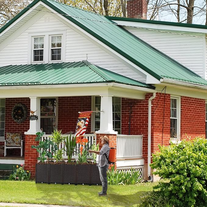 Large Planters for Outdoor Plants Raised Garden Bed Garden Boxes Outdoor Raised Planter Box Plant Pots Perfect for Garden Patio Balcony Deck to Planting Flowers Vegetables Tomato and Herbs