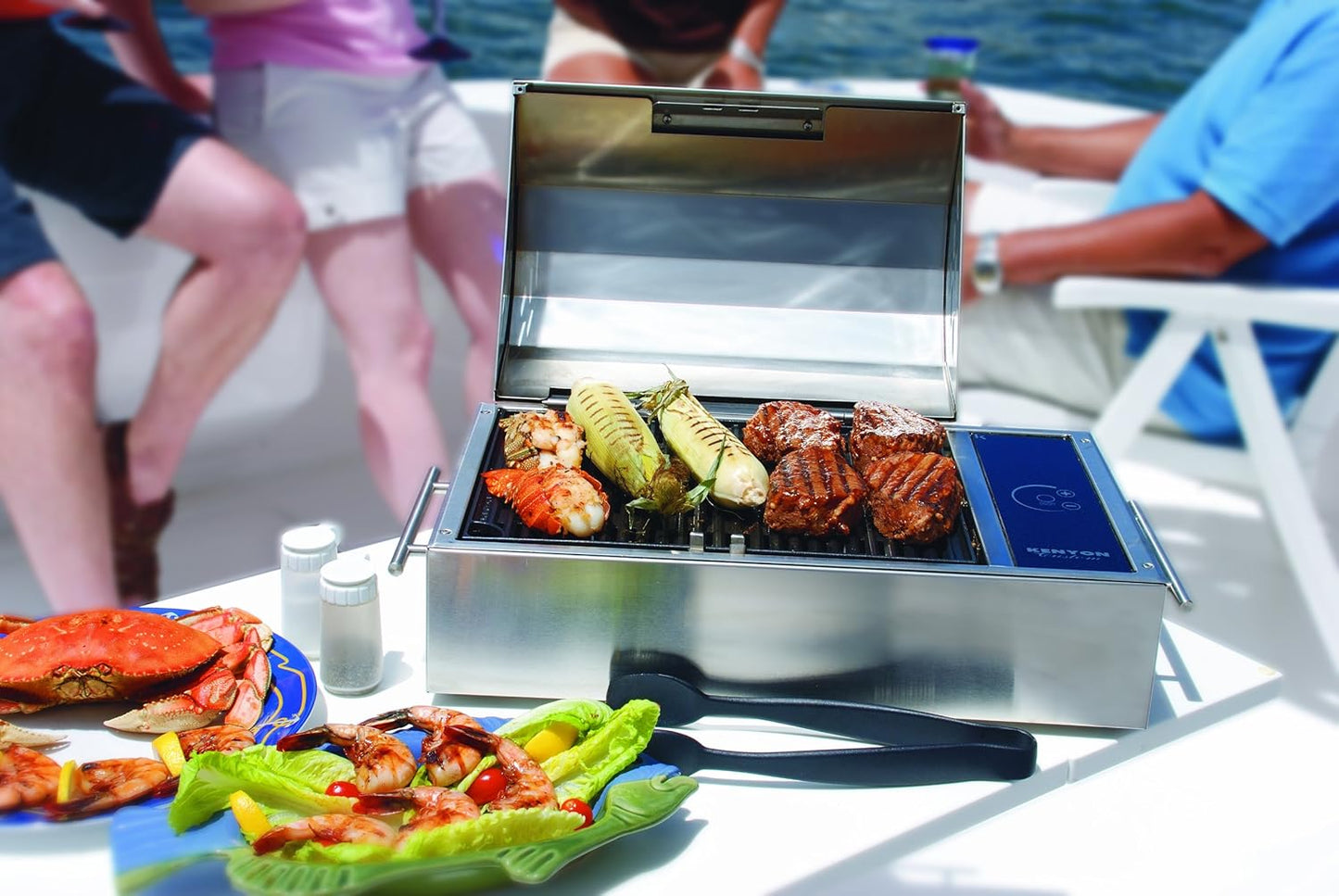 Kenyon B70082 Floridian All Seasons Portable Stainless Steel Electric Grill, 120V