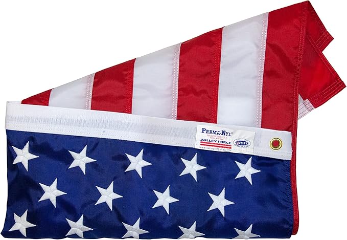 Valley Forge American Flag - 100% Made in The USA - 5' x 8' ft - Koralex II 2-Ply Polyester - Sturdy, Durable and Patriotic - Great for Gardens, Homes, Patios and Cars Flag