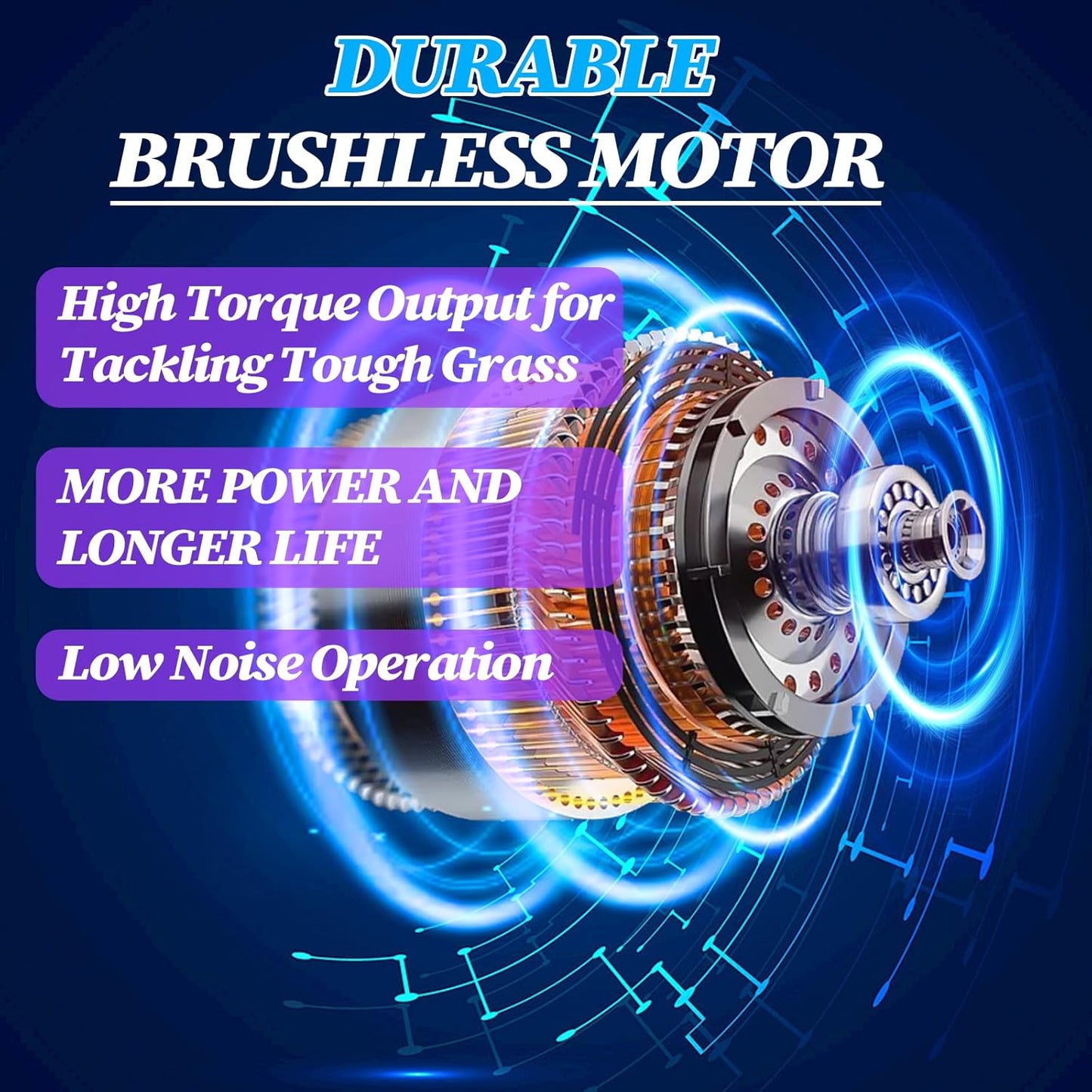 20000 RPM(4.0AhX2) Electric Weed Wacker,Dual-Durable-Line,Metal Blades,Wheel,4-in-1 Battery Powered Weed Eater Cordless+String Trimmer+Edger Lawn Tool+Brush Cutter,Weed Whacker,Weed Trimmer Lawn