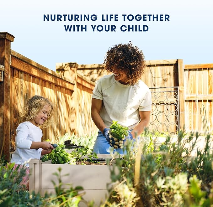 PASAMIC Durable Vinyl Raised Garden Bed, 6x3x1ft Raised Bed for Gardening, Planter Box with Open Bottom, Raised Garden Bed Outdoor, DIY Above Ground Garden Bed for Fruit, Vegetables, Herbs