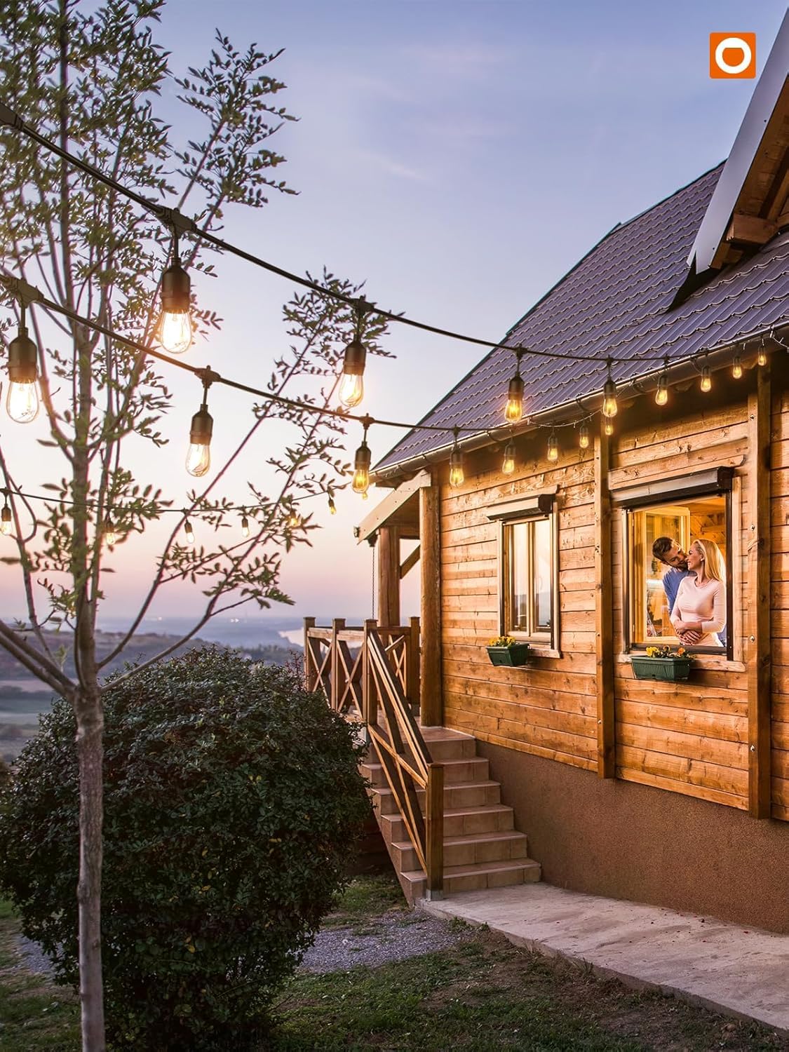 addlon 72FT(36FT*2) Outdoor String Lights Commercial Grade Weatherproof Strand, 30 Edison Vintage Bulbs, 24 Hanging Sockets and 6 Spare Bulbs, ETL Listed Decorative Cafe Patio Lights for Bistro