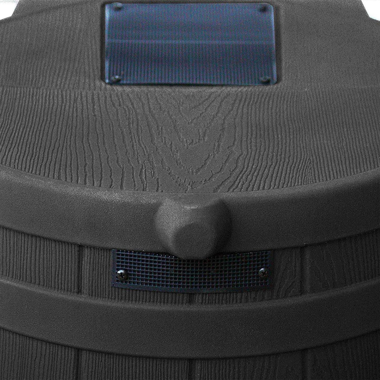 Good Ideas Rain Wizard 50 Gallon Plastic Outdoor Home Rain Barrel Water Storage Collector with Brass Spigot and Flat Back Design, Black (4 Pack)