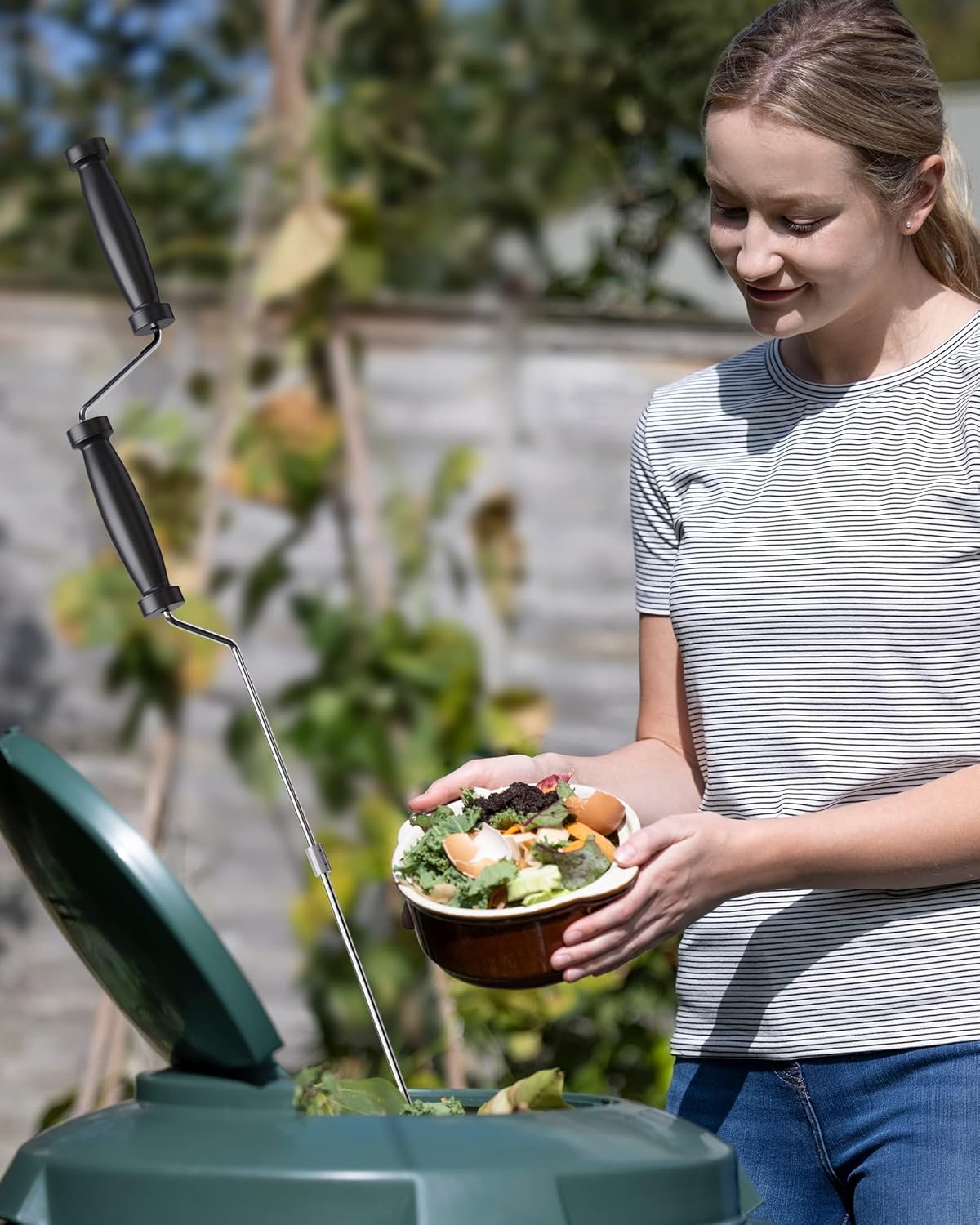 SQUEEZE master Compost Aerator-Compost Turner and Mixing Tool-Compost Aeration Tool