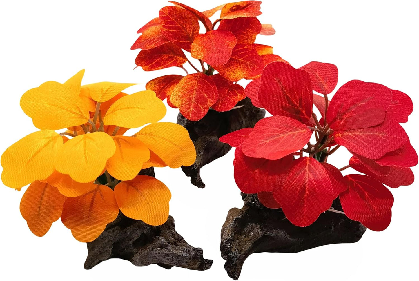 M2cbridge Artificial Fish Tank Plants Silk Aquarium Plastic Plant Aquatic Water Grass Foreground Decor(3PCS Small Colorful)