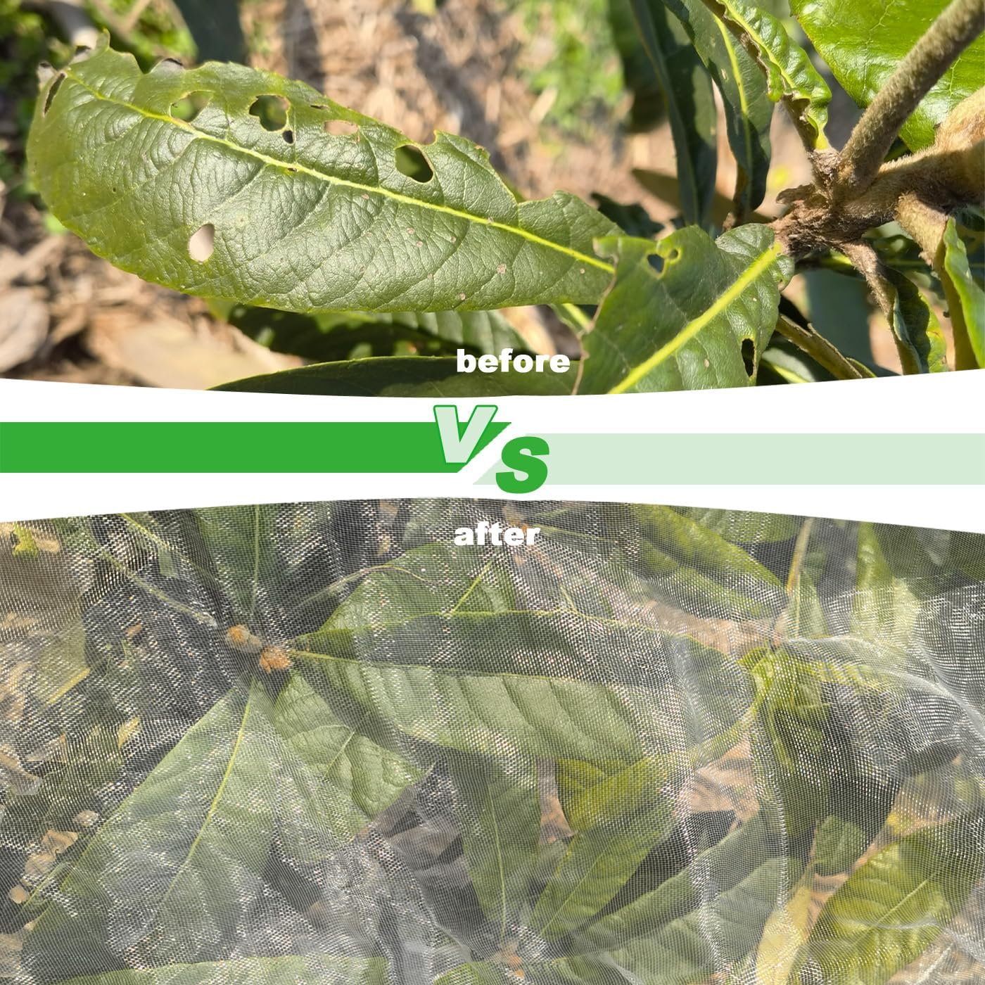 Garden Plant Covers Bags with Drawstring, 6 Pack, 3.3x2.6Ft Mesh Plant Covers, Insect Bird Barrier Mesh, for Trees & Shrubs &Garden Plant Protection