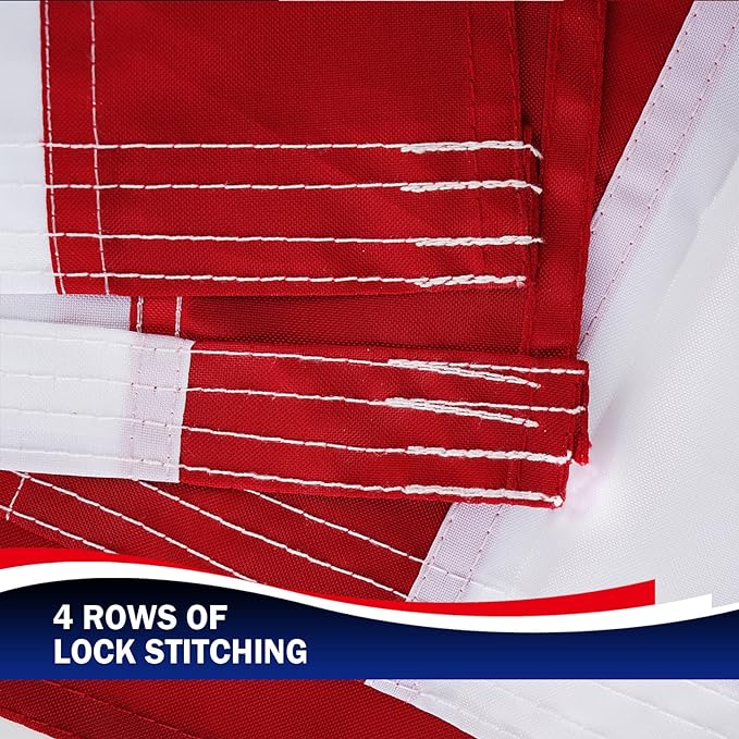 Homissor American Flags 2x3 for Outside US Flag USA Outdoor Heavy Duty United State Flag Embroidered Stars Durable Nylon for All Weather High Wind Sewn Stripes With Brass Grommets