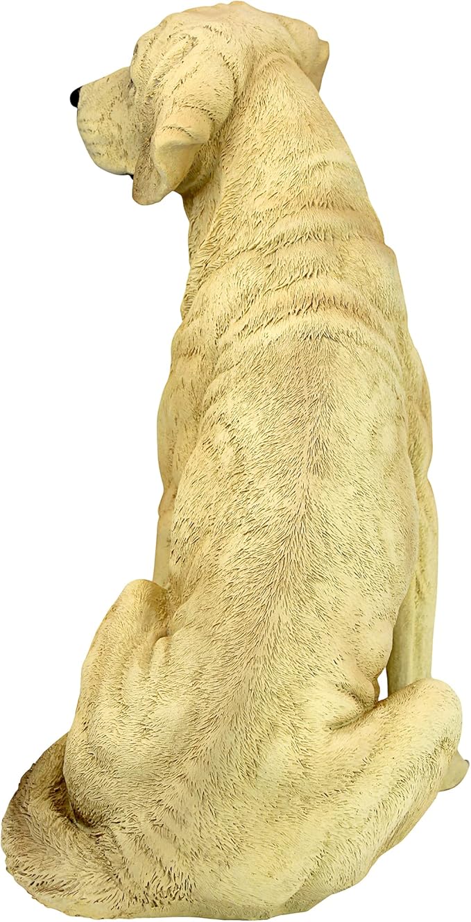 Design Toscano Golden Labrador Retriever Dog Garden Statue, 15 Inch, Full Color