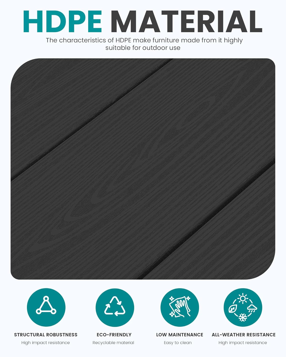 SERWALL Outdoor Loveseat, Black Frame and Khaki Cushion