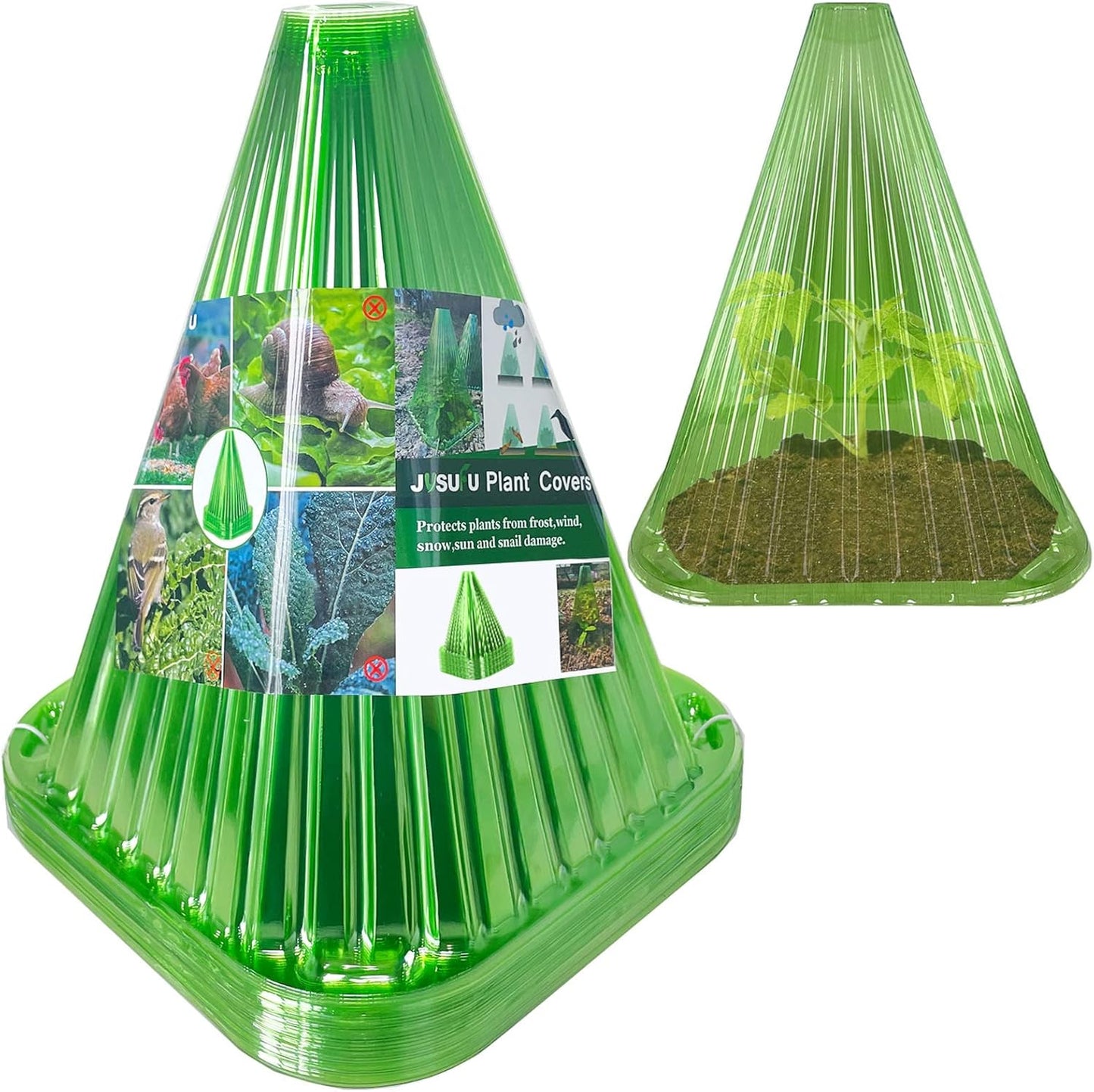 Garden Cloches for Plants, 20 Pack Plant Covers Reusable Plant Bell Cover Protects Plants from Birds, Frost,Snails Etc.