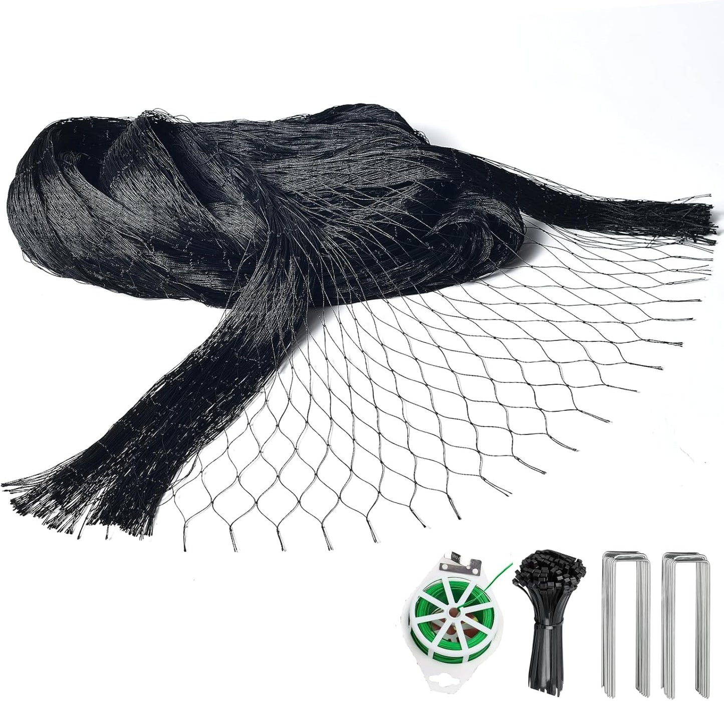 50 x 50 FT Bird Netting for Garden, 1" Square Mesh Size Heavy Duty Nylon Chicken Coop Netting for Blueberry Bushes, Fruit Trees and Vegetable Against Birds, Deer, Squirrels (50X50FT)