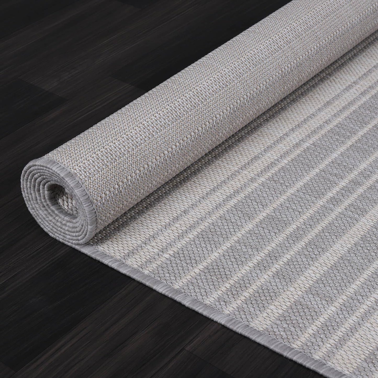 Stripe Outdoor Rug 10x14 Washable Outside Carpet for Indoor Patio Porch Waterproof Easy Cleaning Non Shedding Area Rugs Gray 10 x 14