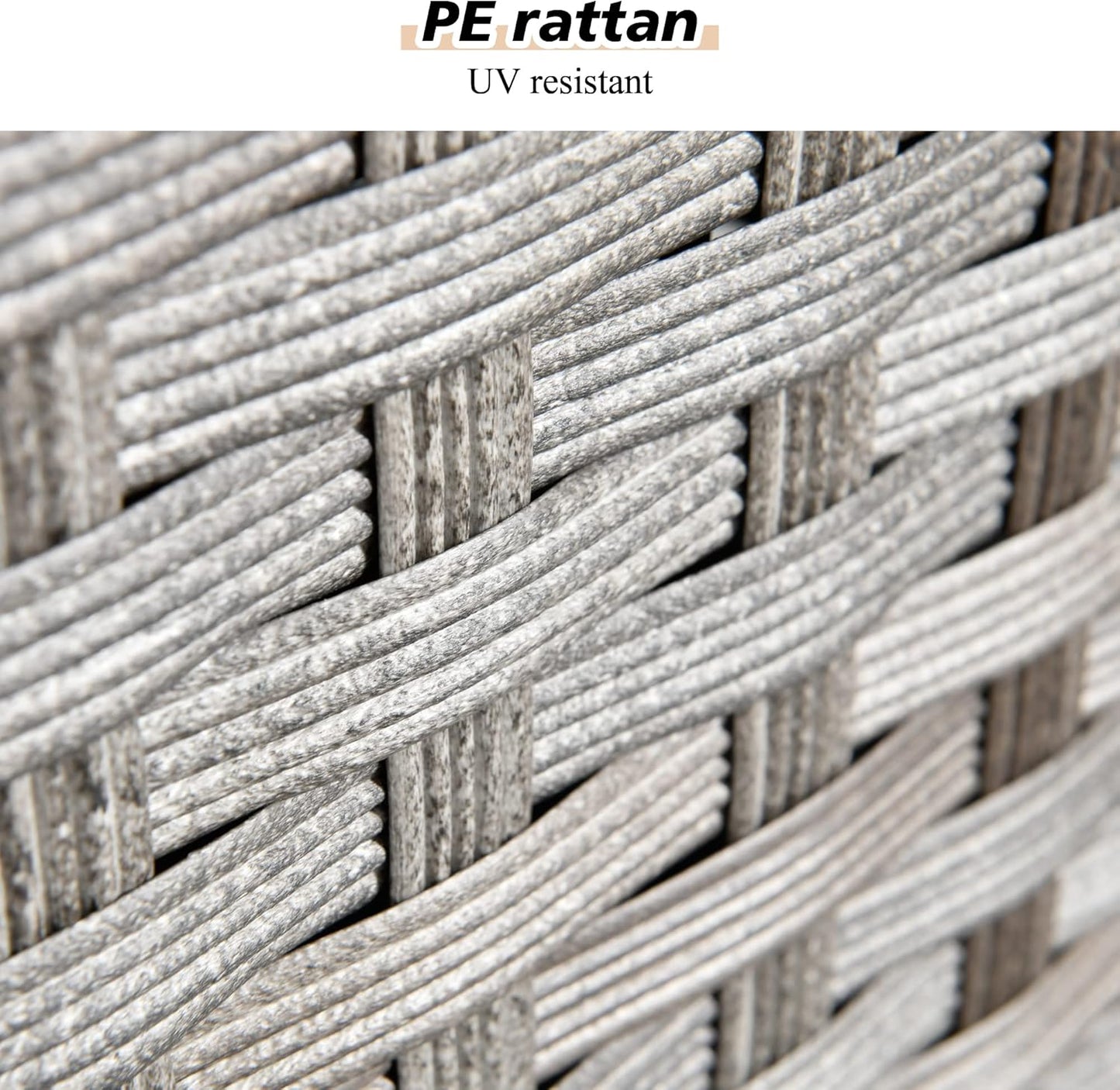 HOOOWOOO Modular Patio Outdoor Sectional Furniture Set with Gas Propane Fire Pit Table,7 Piece Wicker Conversation Sofa Set,Out Door Couch Set with Wide Arm Outside(Beige)