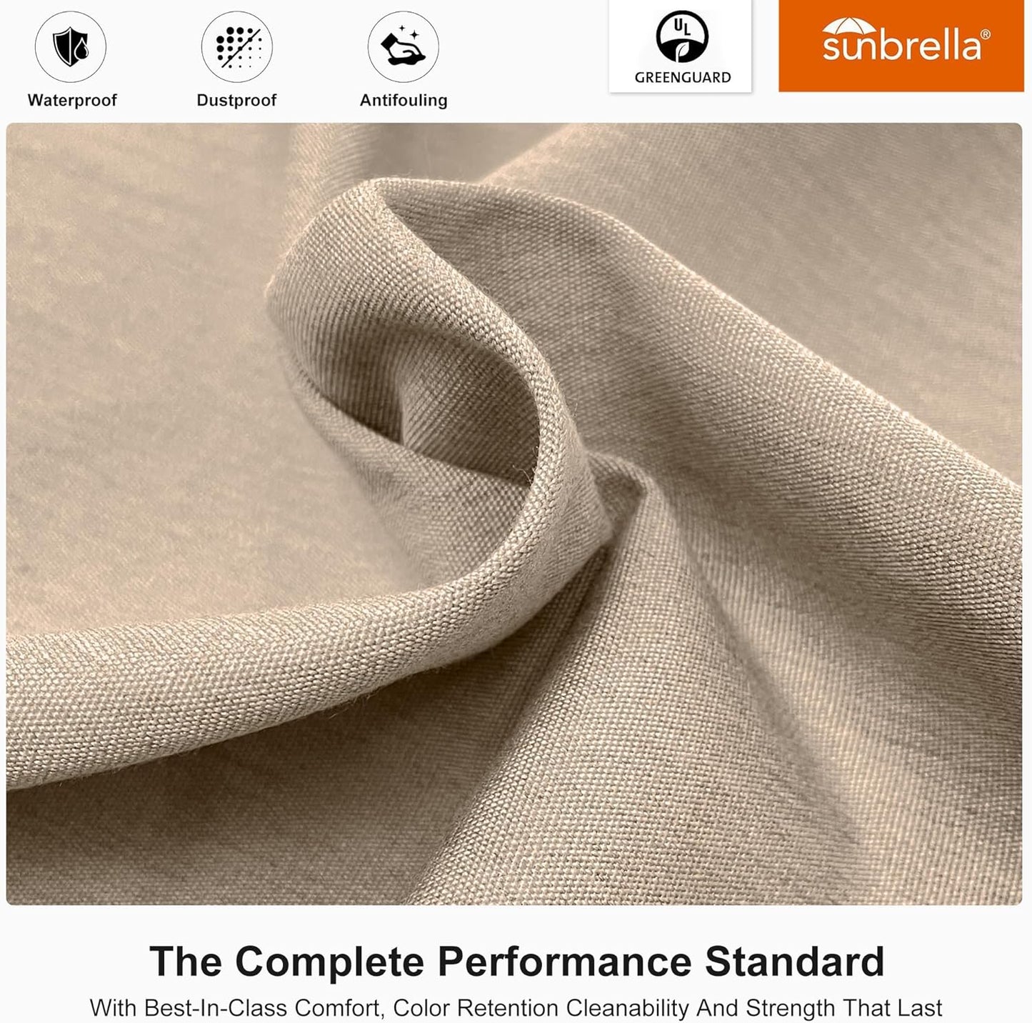 PURPLE LEAF 13ft Patio Umbrella Cantilever Umbrellas Outdoor Round Wood Umbrella Offset Umbrellas Heavy Duty Sun for Garden Deck Pool, Heather Beige