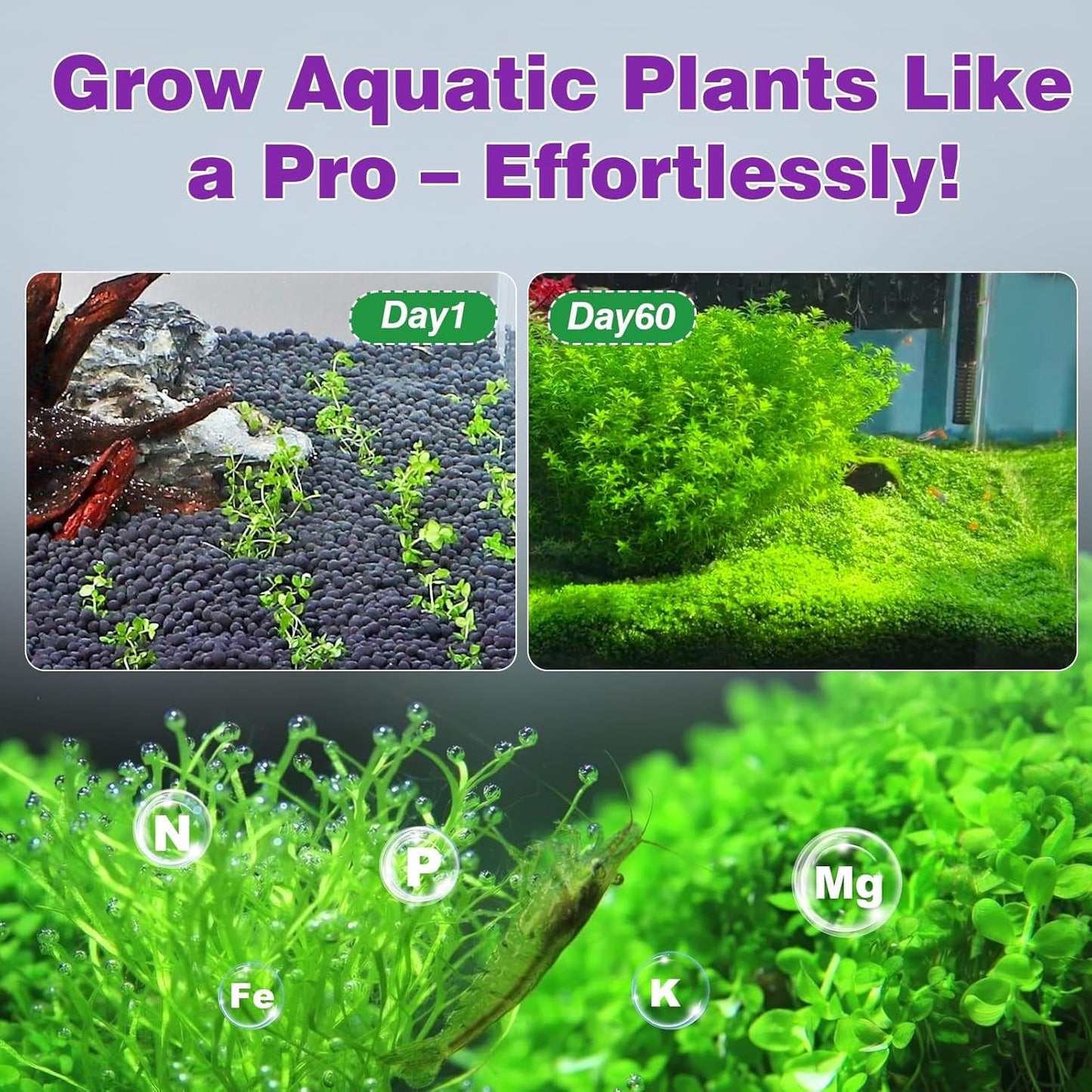 Upgraded Aquarium Soil Water Grass Mud, Ideal for Fish Tank Aquascaping Aquarium Substrate Soil for Plants and Shrimps, No Need to Wash (17.6 Pounds)