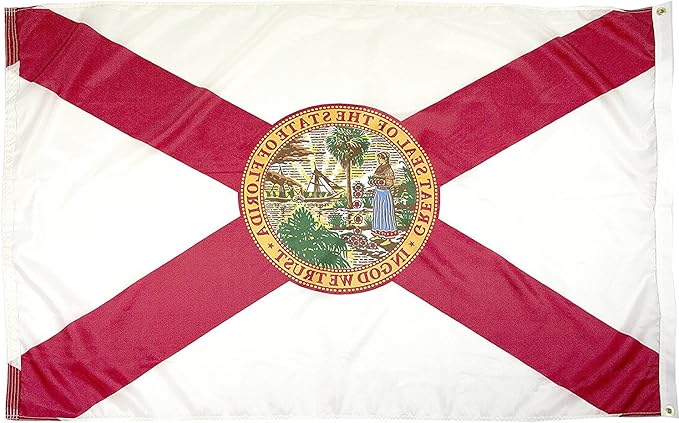 FlagSource Florida Nylon State Flag, Made in the USA, 5x8'
