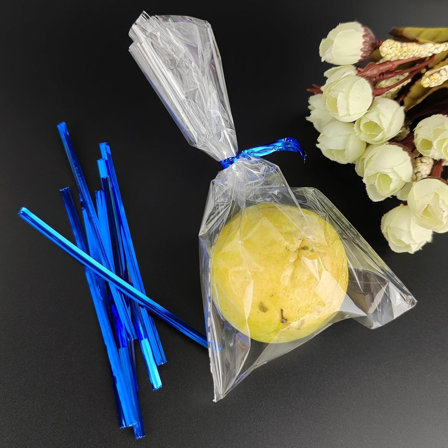 400 Pcs Metal Twist Ties 4 Inches Twist Straps for Bread Bags Candy Bags Snack Bags Halloween Party Cake Favor (Silver)