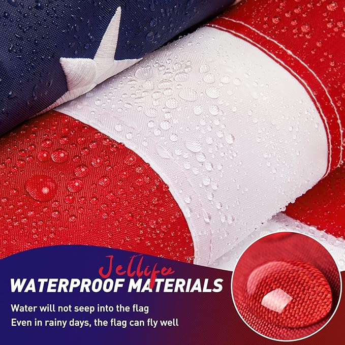 American Flag, American Flags, American Flag 6x10 Outdoor, US Flags with Embroidered Stars, Vivid Color, Sewn Stripes, Brass Grommets (6 by 10 Foot)