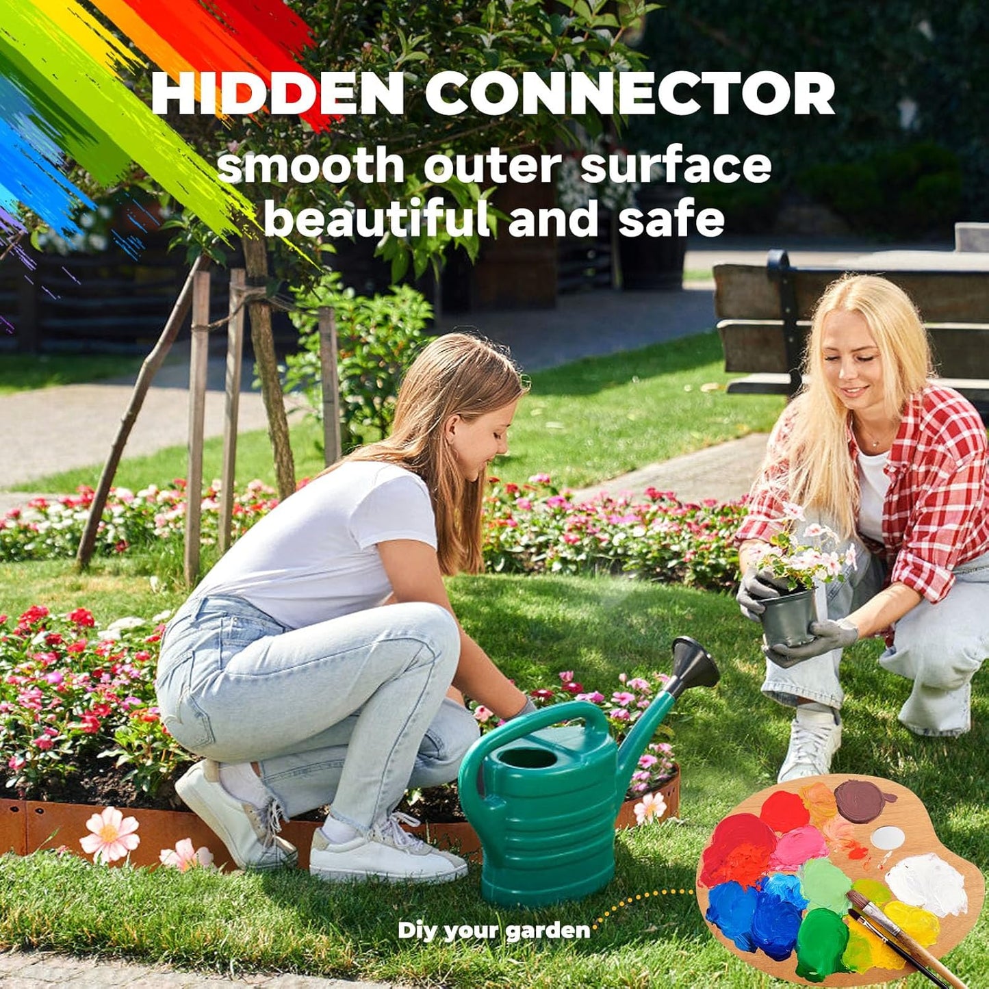 Cor Ten Steel Metal Landscape Edging 40 inch with Top Bending Protection Pre-Rusted Cor Ten Steel Garden Edging 6 Inch Depth 180 Degree Bend 6 Pack for Lawn Yard (6 inch-180 Degree Bend, Rusted)