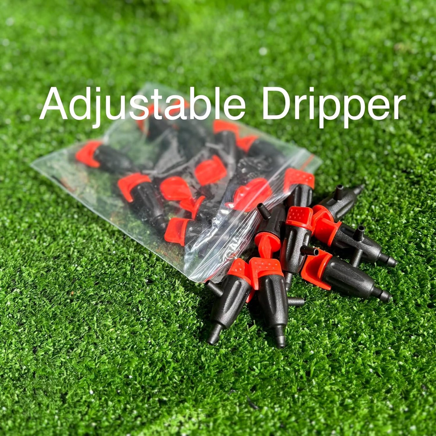 AEO Solar-Powered Automatic Watering Drip Irrigation System, 20 Adjustable Drippers, 65 ft for Balcony Greenhouse Raised Garden Bed