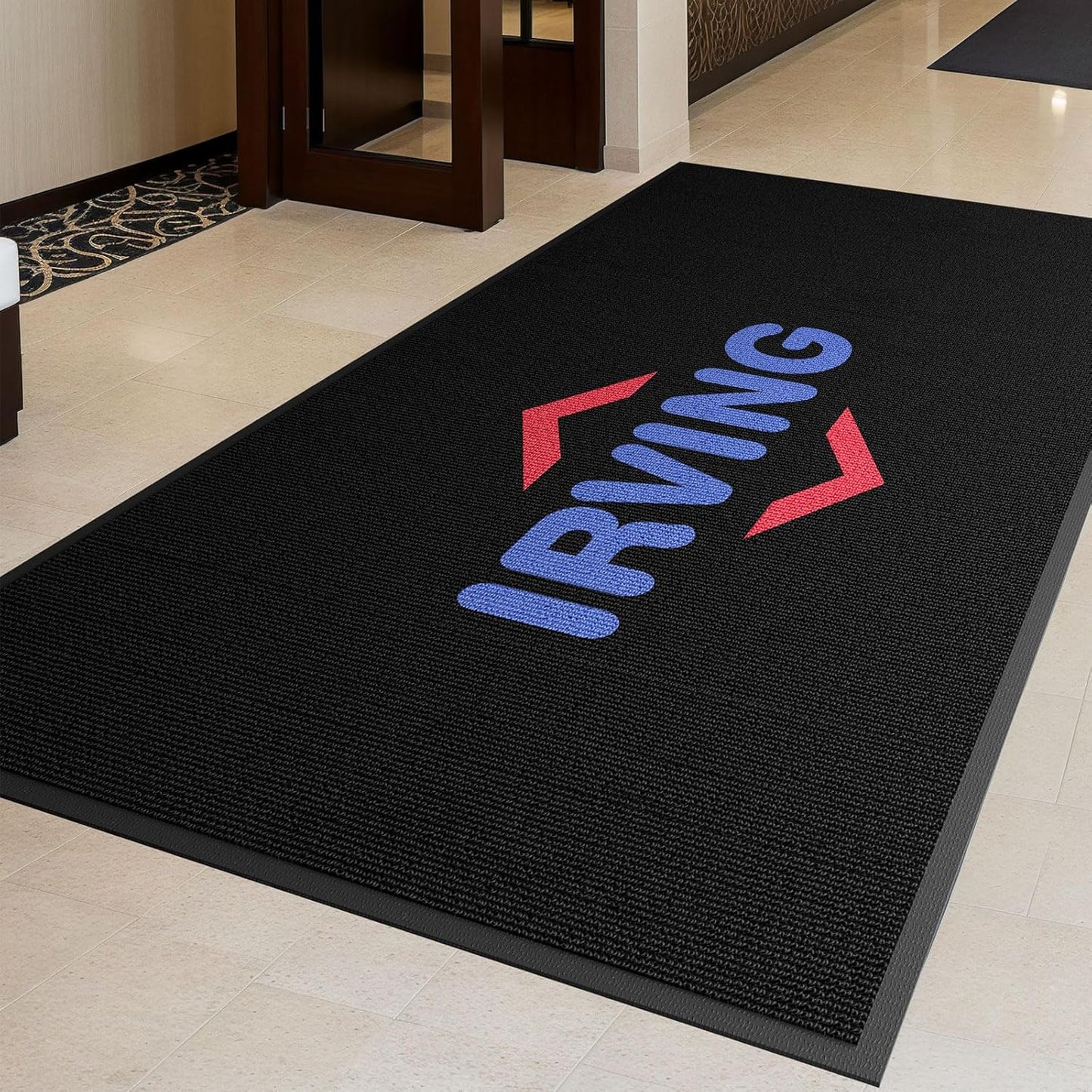 Custom Personalized Commercial Area Rugs with Any Logo Text Floor Entryway Door Mat Welcome Carpet for Business Home Indoor/Outdoor Non Slip Washable Durable