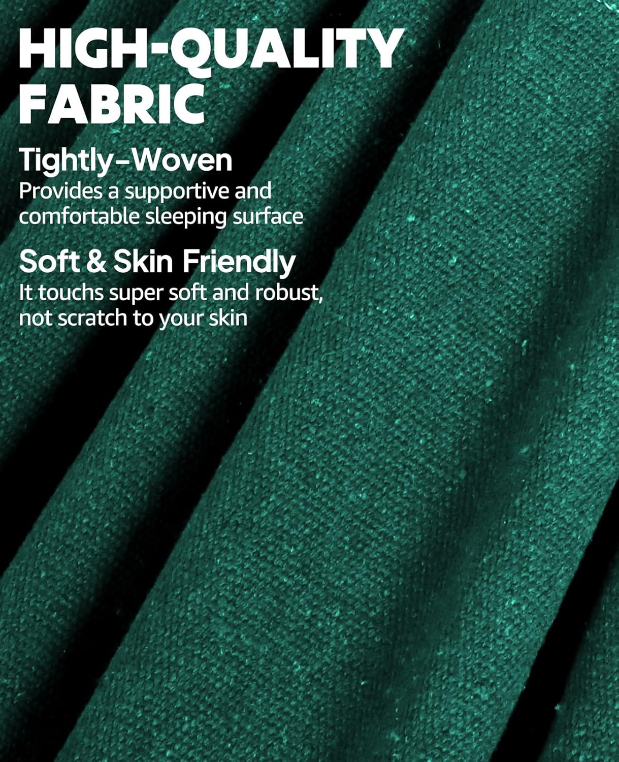 Chihee Cotton Hammock Large Soft Breathable Camping Hammock Holds Up to 660lbs Portable Tree Hammock with Detachable Spreader Bar Pillow 2 Strong Webbings 2 Carabiners Patio Garden Indoor Outdoor