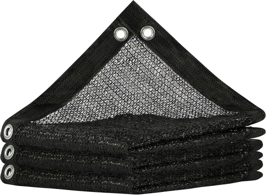 ShadeMart 50% Shade Cloth for Plant, Black 16FT x 69FT Custom Size Outdoor Shade Tarp, Shade Cover with Upgrade Grommets and Zip Ties, Netting Sunblock Net for Vegetables Flower Garden Greenhouse