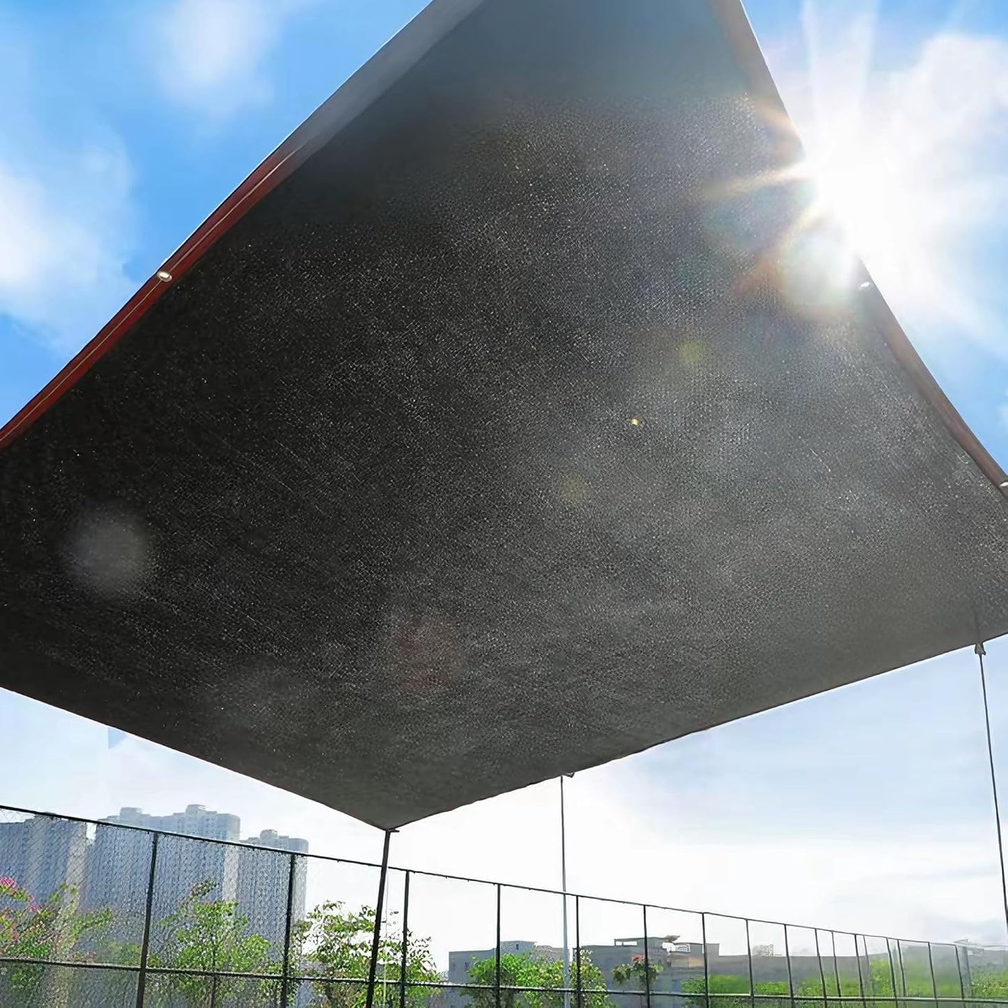 winemana 40% Black Shade Cloth, 3.3 x 13.3 FT Mesh Tarp for Garden Greenhouse Patio, Plants Heat Protection, Outdoor Sun Shade Cover, Resistant Netting Screen with Grommets for Growing Chicken Coop