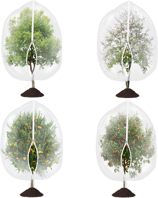 Large Garden Mesh Netting with Zipper and Drawstring,Plants Cover Protection from Anti Birds,Bugs,Cicadas,and Insects-Pest Barrier Bag for Blueberry Bushes,Tomatoes,Citrus,Fruit Tree